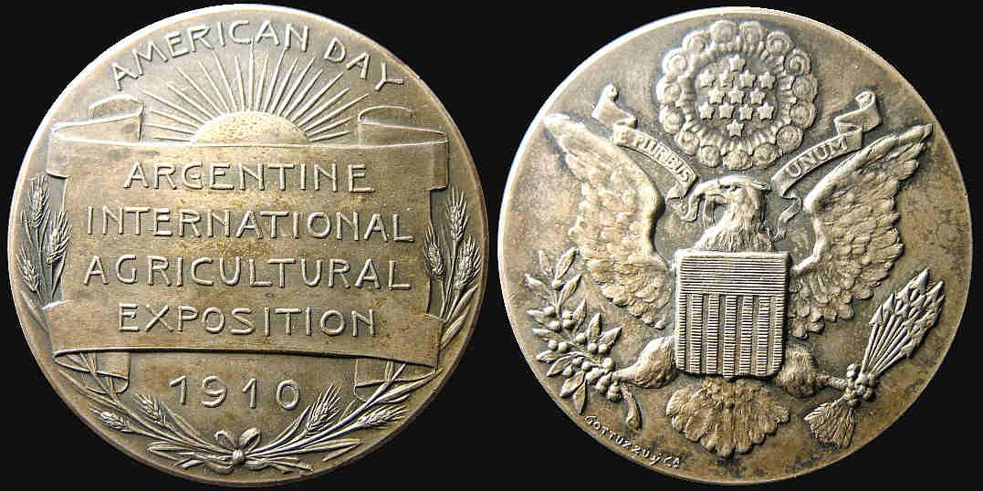 Argentina International Agricultural Exposition 1910 American Day medal