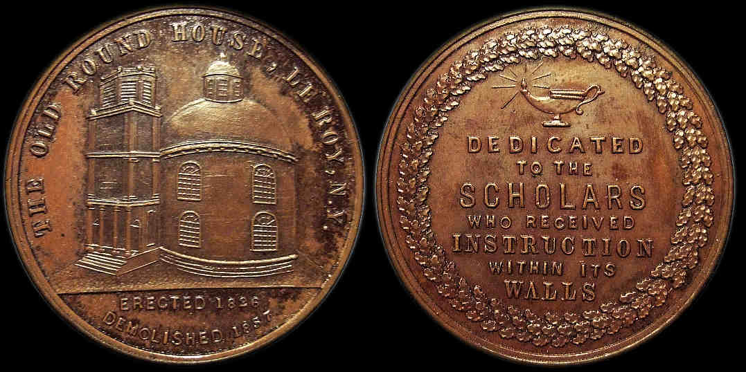 Old Round House Le Roy New York Scholar Dedication medal