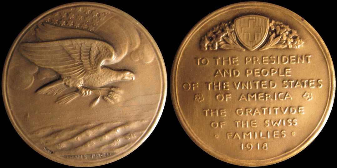 The Gratitude Of The Swiss Families 1918 medal