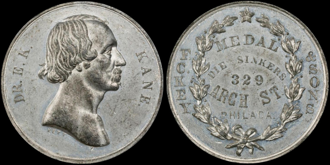 Dr. E. K. Kane Key And Sons Die Sinkers Arch Street Philadelphia Medal