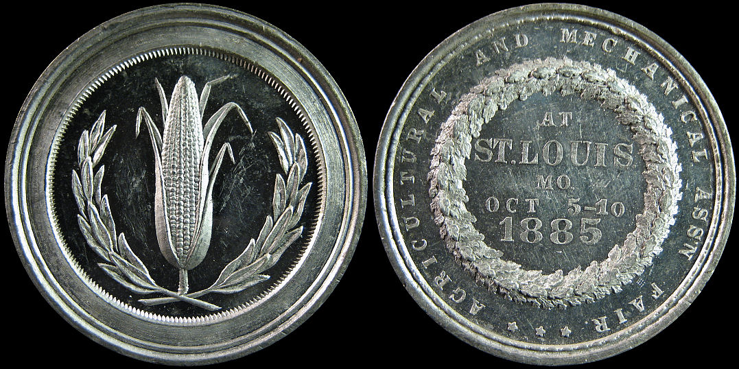 Agricultural and Mechanical Association Fair St. Louis 1885 Medal