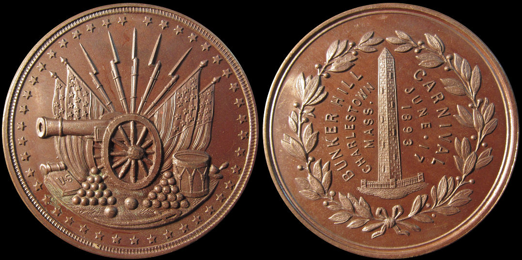 Bunker Hill Carnival Charleston Massachusetts June 17 1893 Medal