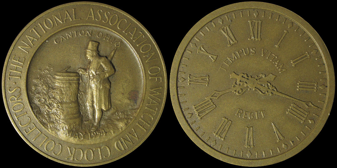 National Association Watch Clock Collectors Canton Ohio 1954 Medal