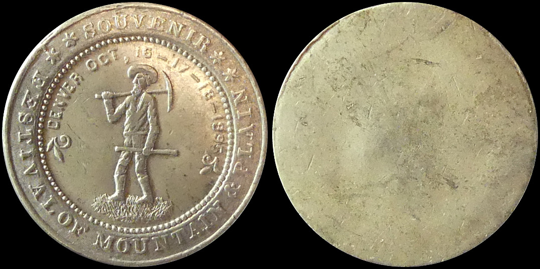 Festival of Mountain & Plain Souvenir Denver Oct 1895 Medal