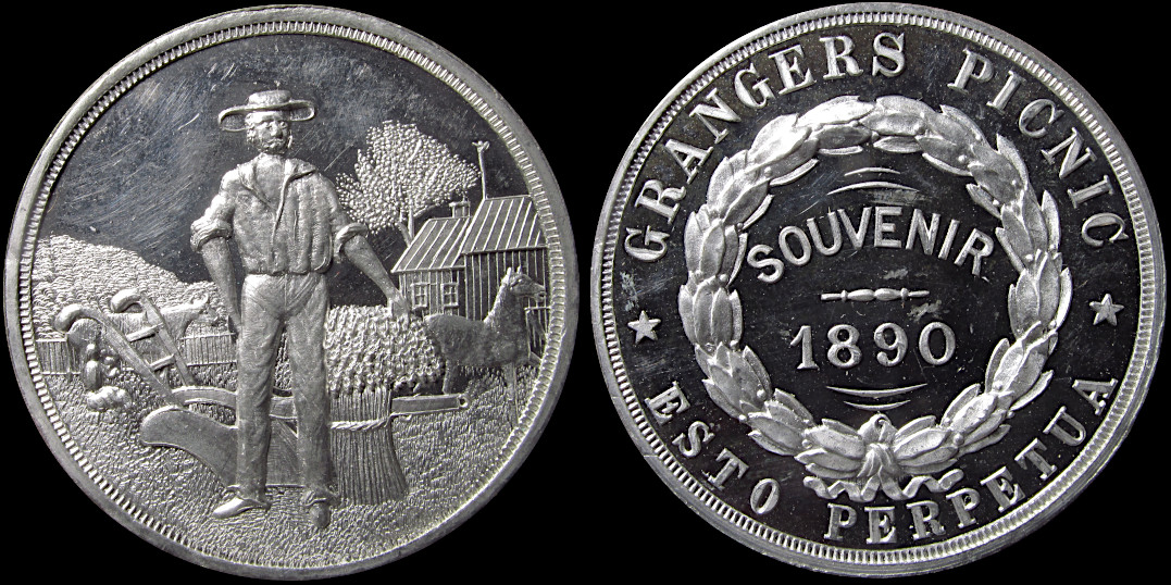 Grangers Picnic Souvenir 1890 Estp Perpetua Medal