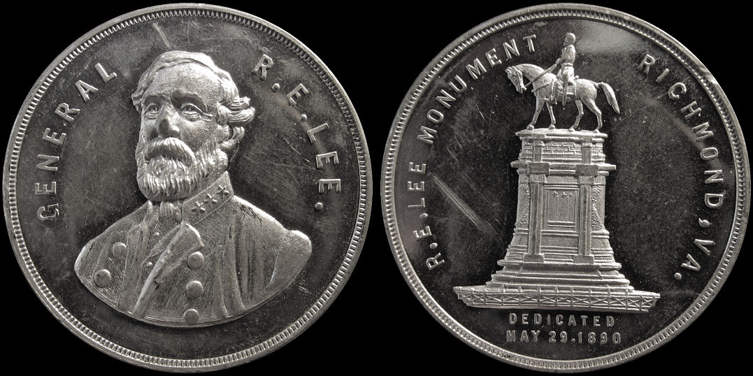 General R. E. Lee Monument Richmond Virginia 1890 Medal