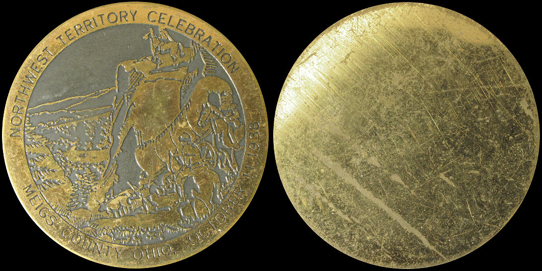 Northwest Territory Celebration Meigs County Ohio 1938 Disc Medal