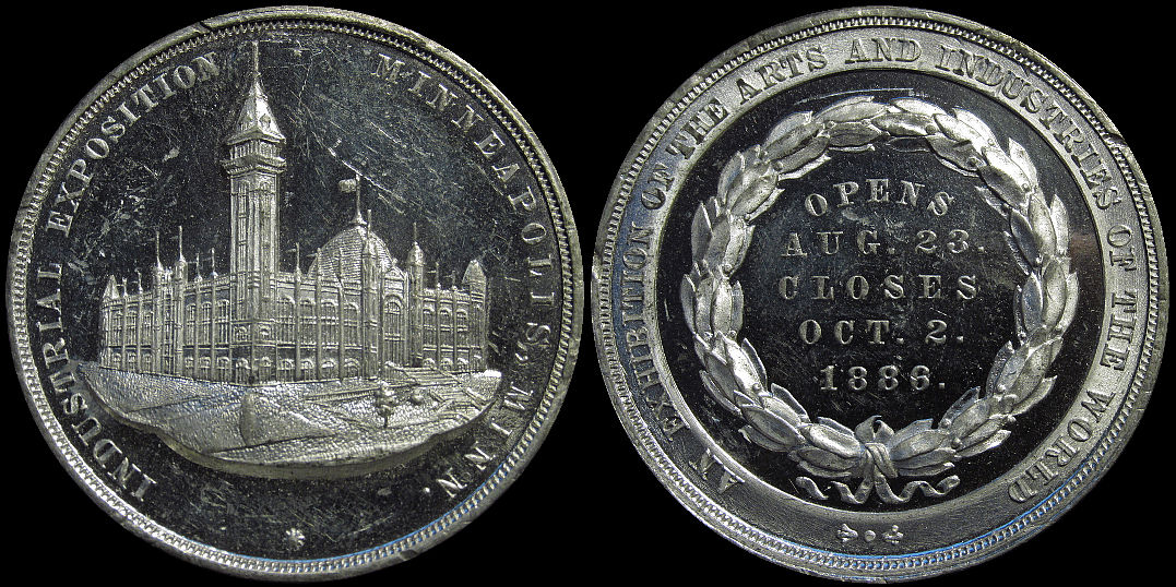 Industrial Exposition Arts and Industries August 1886 Minneapolis Medal
