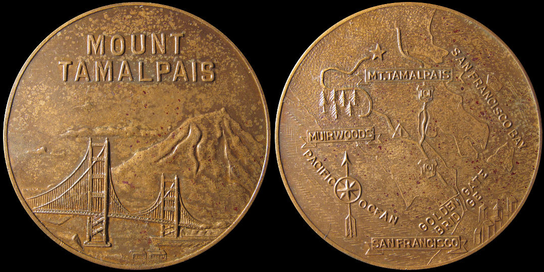 Mount Tamalpais San Francisco Golden Gate Bridge medal