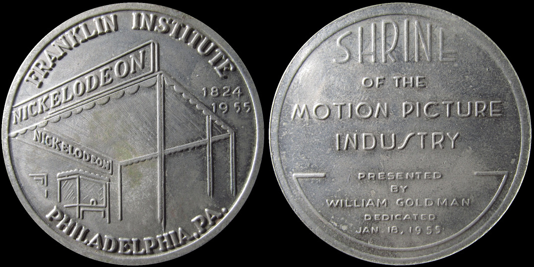 Franklin Institute Nickelodeon Philadelphia Shrine Motion Picture Industry 1955 Token