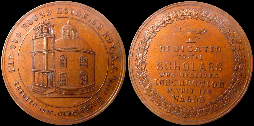 Old Round House Le Roy, N.Y. Dedicated To Scholars Medal
