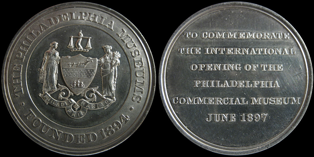 Philadelphia Commercial Museum Opening June 1897 Medal