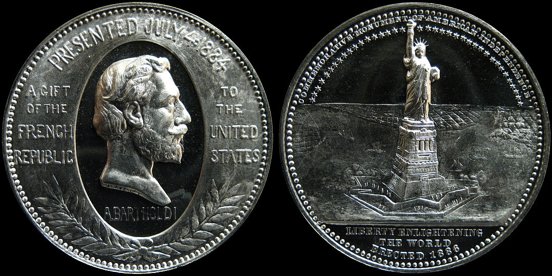 Statue of Liberty Gift of the French Republic 1886 Bartholdi Medal